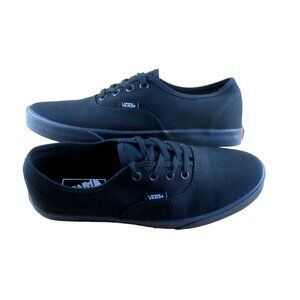 Vans Women's Authentic Lowpro Double Black Canvas Shoes Size 7.5 NIB
